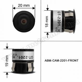 Tolatókamera, befúrható, képfordítással, ABM CAM-2201-FRONT