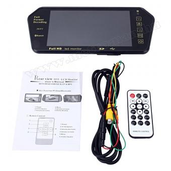 Autós USB/SD Bluetooth MP3/MP5, 7" LCD tükör monitor MM-5173BT