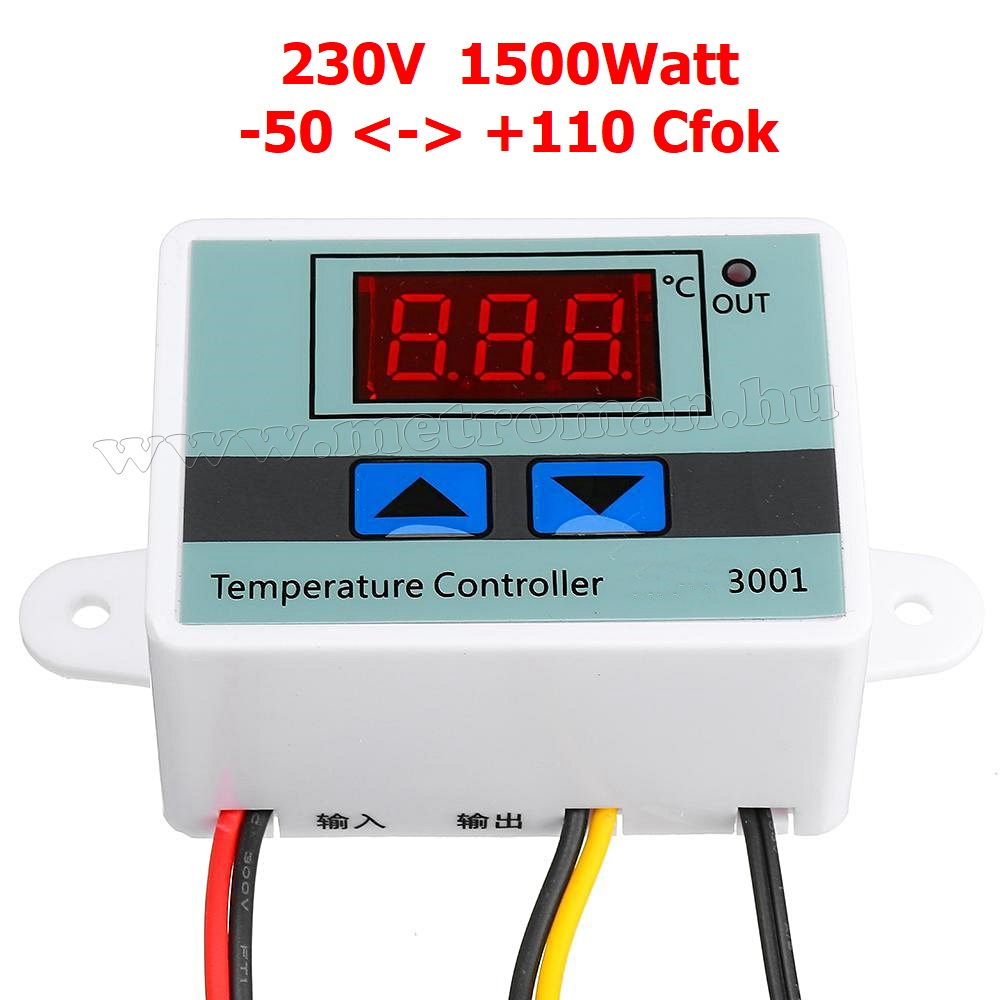 230 Voltos hőmérséklet kapcsoló -50 - +110 Cfok MM3001-230V