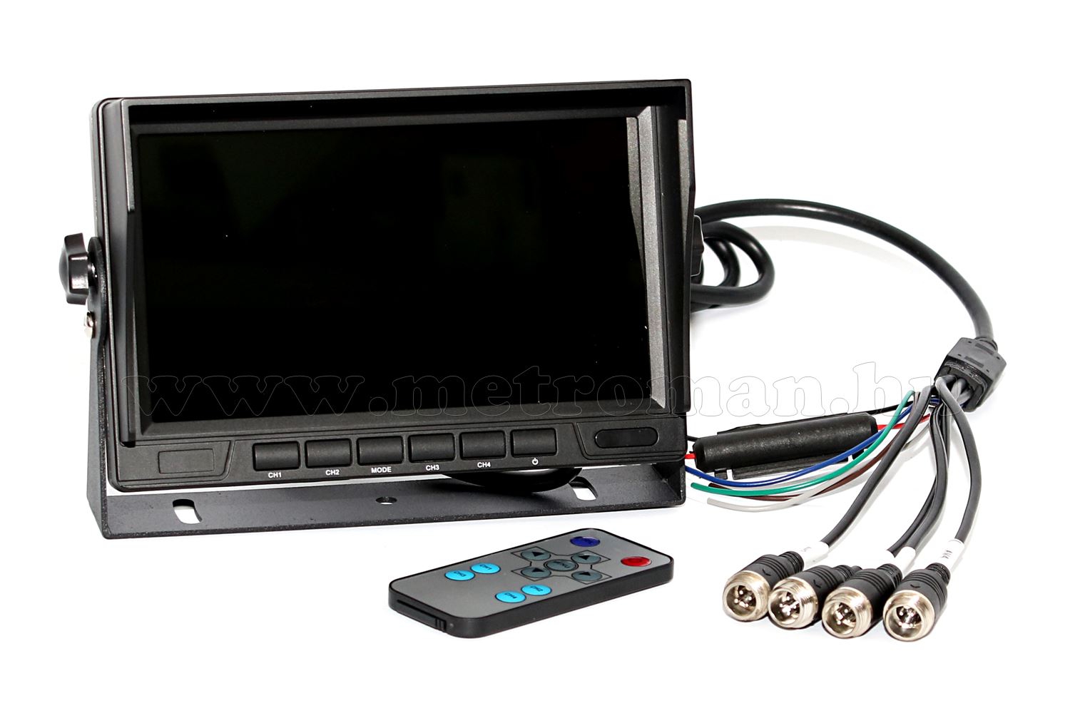 Ipari kivitelű autó, kamion, busz, munkagép LCD monitor tolatókamerához MM3659-QUAD 12/24V
