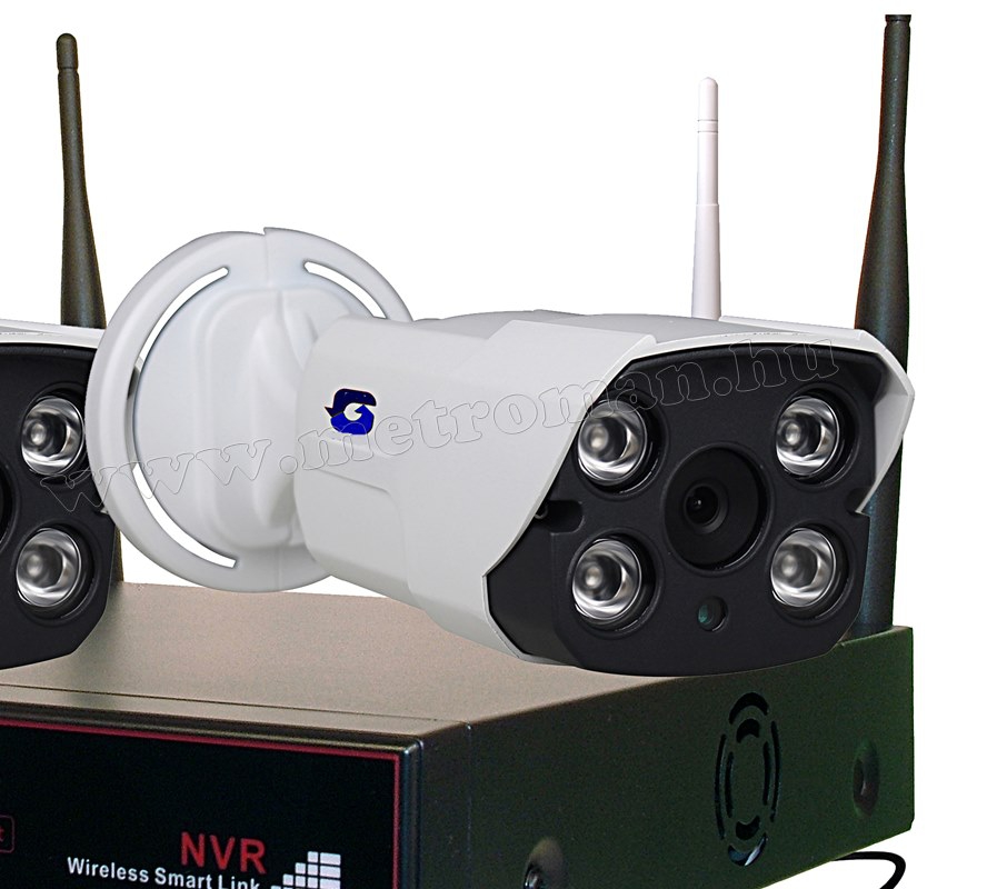 Wifi IP HD megfigyelő kamera és NVR videó rögzítő szett ZB-WN204 Wifi