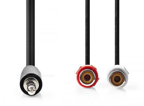 2xRCA aljzat - Jack 3,5 mm-es dugó audiokábel 0.2 m P22250BK02 