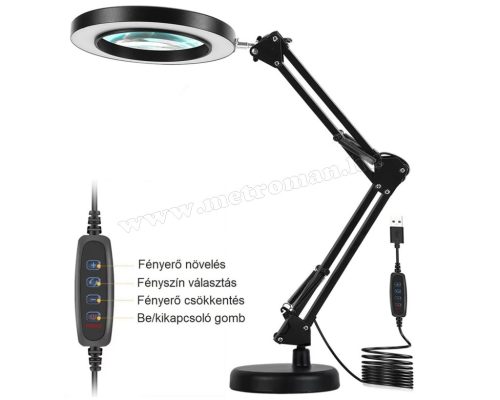 Nagyítós asztali lámpa LED világítással MD144LED