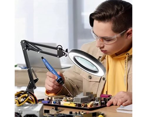 Nagyítós asztali lámpa LED világítással MD144LED