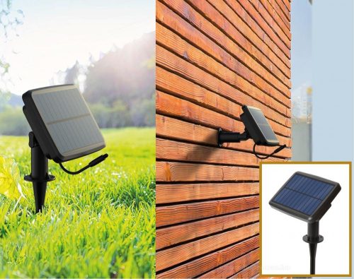 Napelemes Smart Villanykörte izzós kültéri kerti LED fényfüzér Színes 11746LED15