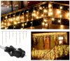 Karácsonyi kültéri jégcsap fényfüzér 22,5 méter 500 LED Meleg fehér