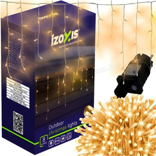 Karácsonyi kültéri jégcsap fényfüzér 22,5 méter 500 LED Meleg fehér