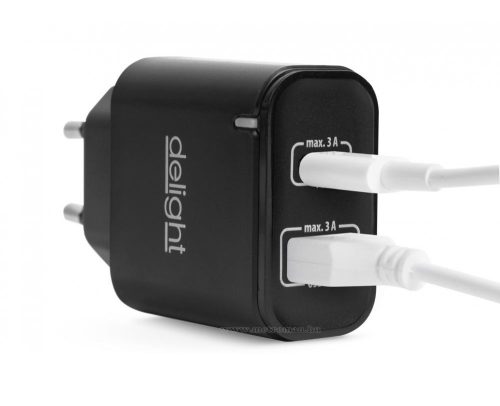 Hálózati USB / USB-C töltő adapter fekete 55047BK