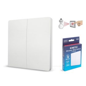   Kinetic elem nélküli és vezeték nélküli dupla kapcsoló Delight Smart 55353