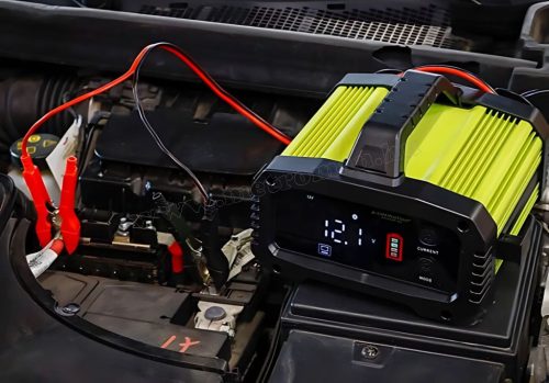Intelligens autó akkumulátor töltő és indítássegítő bikázó 12V 25A/24V 15A Carmotion BOOSTER-8699