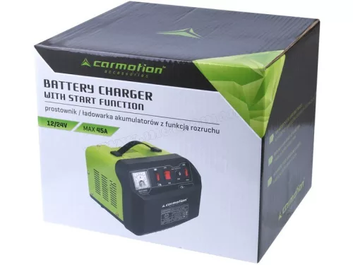 Nagy teljesítményű akkumulátor töltő és gyorsindító, bikázó 12/24V, 30A/20A  Carmotion 58701-BOOSTER