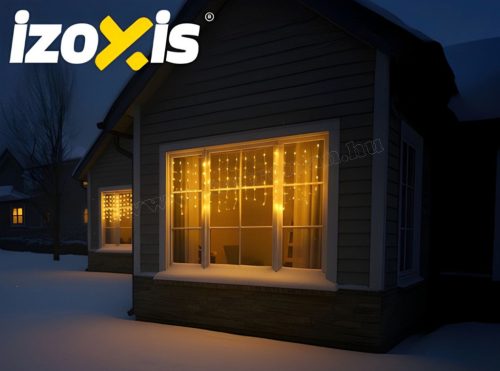 Karácsonyi kültéri jégcsap fényfüzér 6 méter 100 LED Meleg fehér