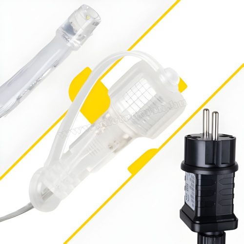 Karácsonyi kültéri jégcsap fényfüzér 6 méter 100 LED Meleg fehér