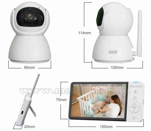 Vezeték nélküli megfigyelő és bébiőr kamera hordozható LCD monitorral ABM700DVR-LCD