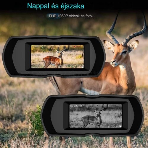 Éjjellátó távcső Infra vadász távcső és SD kártyás kamera 10x Optikai Zoom PNI Hunting BH800-IR-8MP
