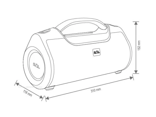 Hordozható Bluetooth kihangosító Boombox 2x30W BT7000