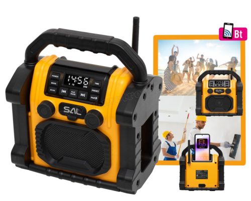 Ütésálló munka és party hangszóró Bluetooth Multimédia lejátszó SAL BTWORKPRO
