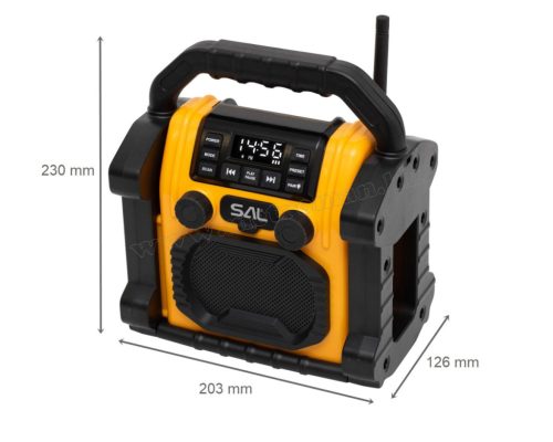 Ütésálló munka és party hangszóró Bluetooth Multimédia lejátszó SAL BTWORKPRO