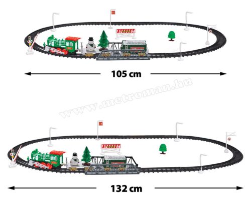 Zenélő világító elemes Karácsonyi kisvasút BW2043 