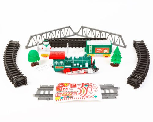 Zenélő világító elemes Karácsonyi kisvasút BW2043 