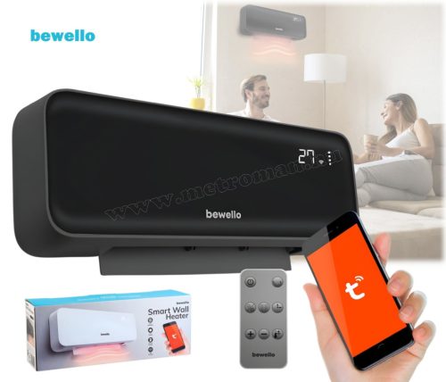WIFI elektromos ventilátoros fali fűtőtest Bewello 2103A TuyaSmart