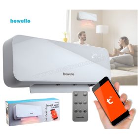   WIFI elektromos ventilátoros fali fűtőtest Bewello 2103B TuyaSmart