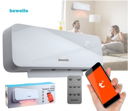 WIFI elektromos ventilátoros fali fűtőtest Bewello 2103B TuyaSmart