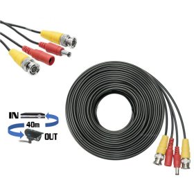   Szerelt kamera kábel táp csatlakozóval BNC-DC Kábel 40 m CCTV40M