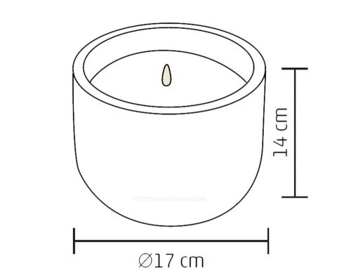 LED gyertya, LED mécses pislákoló lángeffekttel CDL17 