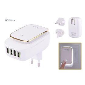   USB töltő utazó nemzetközi hálózati adapter MYWAY CM63048