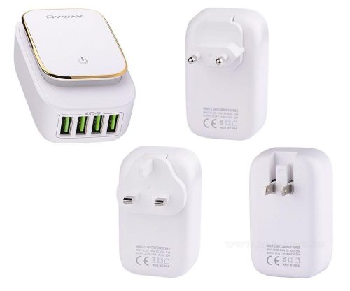 USB töltő utazó nemzetközi hálózati adapter MYWAY CM63048