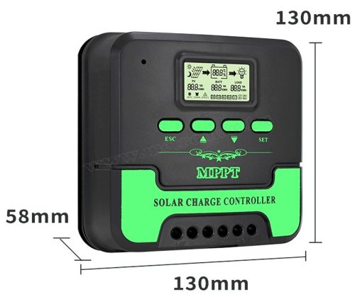 Napelem MPPT töltésvezérlő 12-24V 20 Amper CM-D20-MPPT