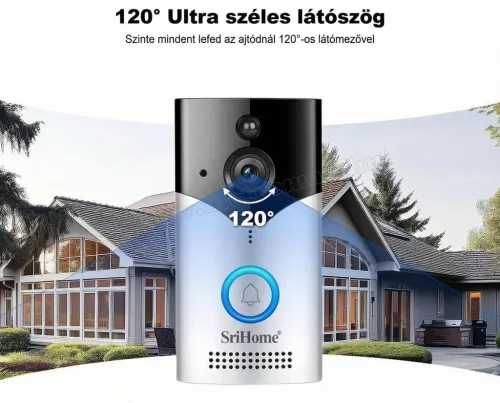 Wifi okos kaputelefon vezeték nélküli LCD monitorral SriHome DH051-DH002