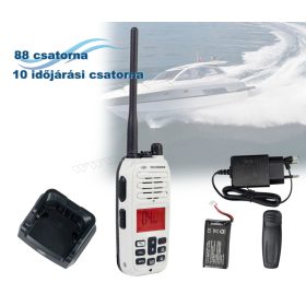  Hordozható VHF hajó rádió állomás, adó vevő fehér DS890WIP67 Marine