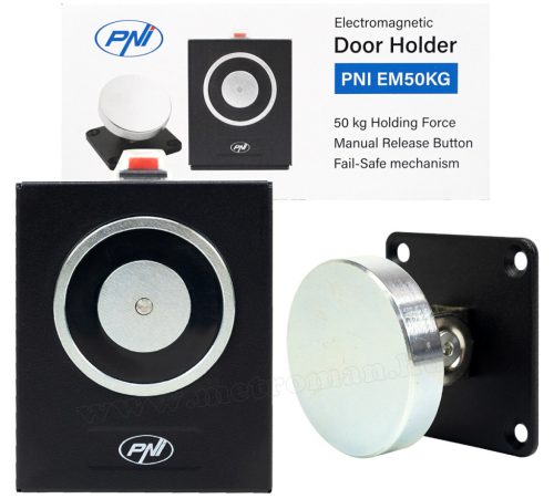 Elektromos ajtótartó mágnes 50 kg 12/24V