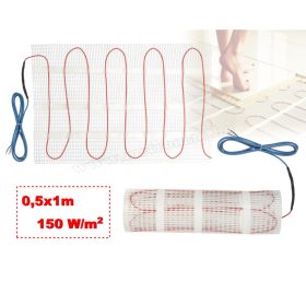   Elektromos padlófűtés, fűtőszőnyeg járólap alá 0,5x1m 75Watt HOME FHC005
