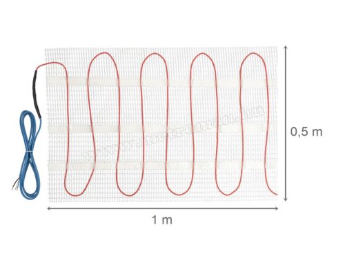 Elektromos padlófűtés, fűtőszőnyeg járólap alá 0,5x1m 75Watt HOME FHC005