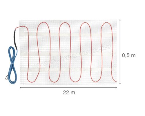 Elektromos padlófűtés, fűtőszőnyeg járólap alá 0,5x22m 1650Watt HOME FHC110