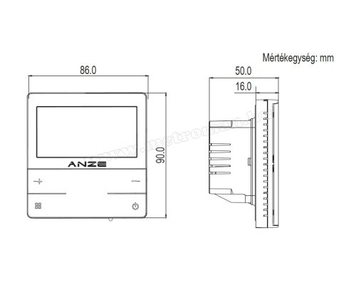 Intelligens Wifi okos termosztát elektromos padlófűtéshez FHT76WIFI