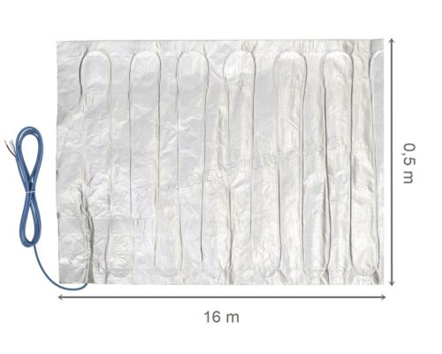 Elektromos padlófűtés, fűtőszőnyeg melegburkolat alá 0,5x16m 1200Watt HOME FHW080