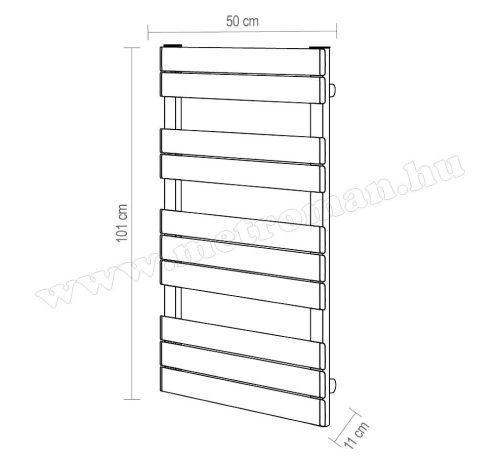 Elektromos törölközőszárító fali fűtőtest távirányítóval FKTW502