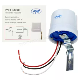  Nagyteljesítményű alkonykapcsoló 230V 25 Amper  PNI FS-3000W