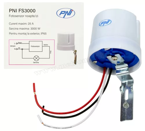 Nagyteljesítményű alkonykapcsoló 230V 25 Amper  PNI FS-3000W