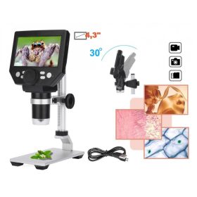   Digitális mikroszkóp 4,3"-os LCD kijelzővel 1000X G1000USB4-3