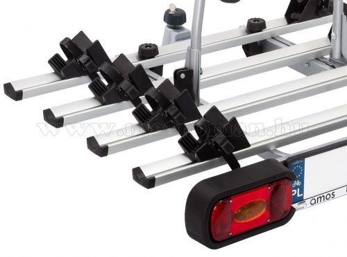 Autós kerékpártartó, kerékpárszállító vonóhorogra, Dönthető Amos GIRO-4 7PIN