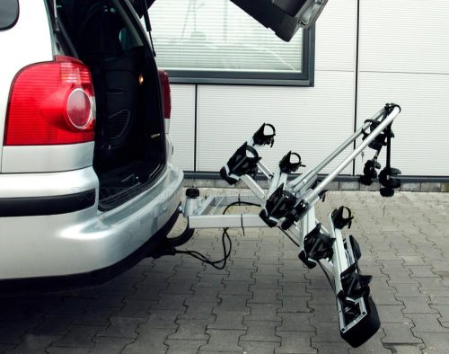Autós kerékpártartó, kerékpárszállító vonóhorogra, Dönthető Amos GIRO-4 7PIN