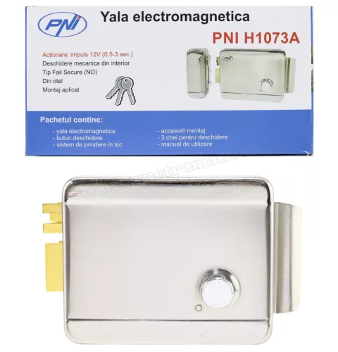 Felületre szerelhető kültéri elektromos ajtózár, mágneszár PNI H1073A-IP66