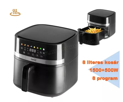 Air Fryer Forrólevegős sütő 8 literes kosárral HGAF8