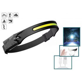   Tölthető akkumulátoros COBLED fejlámpa mozgásérzékelős kapcsolóval HLL1ECOB