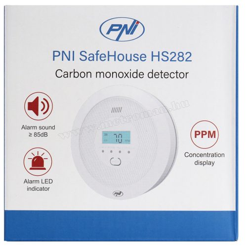 Szénmonoxid jelző és riasztó készülék SafeHouse HS282